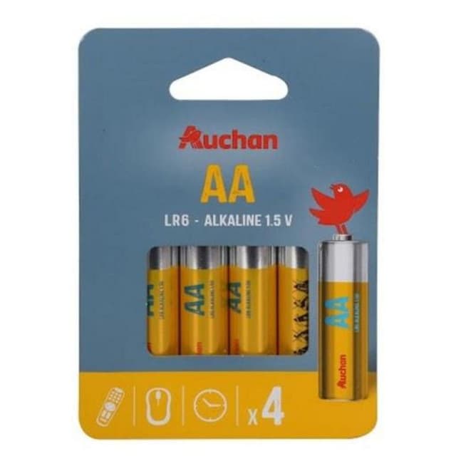 3665257352677 - Auchan - 4 piles LR06 / AA alcaline