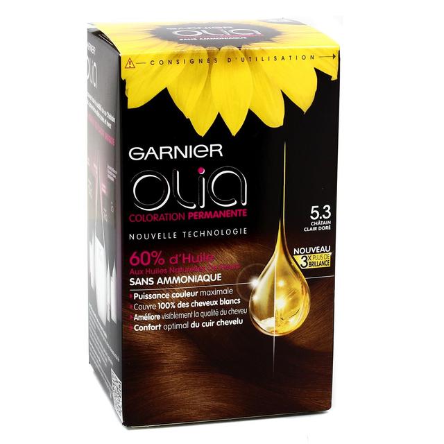 3600541232877 - Garnier - Olia - Coloration Sans Ammoniaque 5.3 Chatain Clair Doré