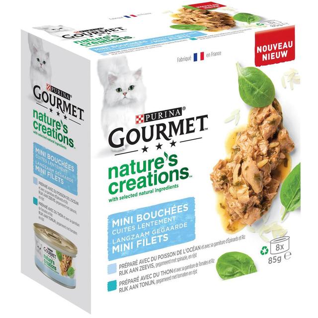 7613038053677 - Purina - Gourmet Nature's Creation - Boites Mini Bouchées Coffret de la Mer 2 Variétés pour chat