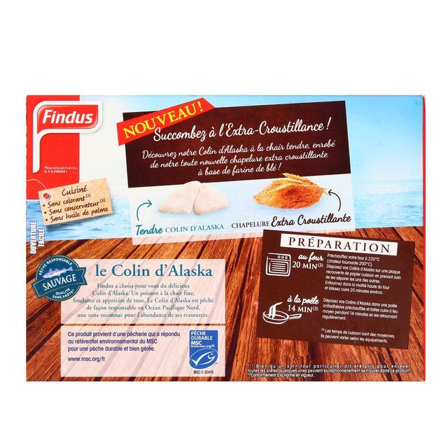 3599741004677 - Findus - Panés de Colin d'Alaska MSC Extra Croustillant 100% filet