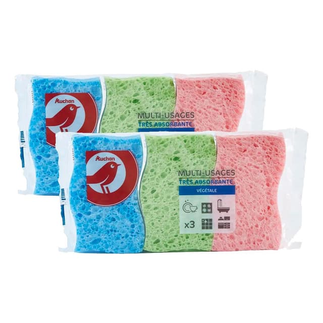 2050000415777 - Auchan - Eponges végétales multi-usages