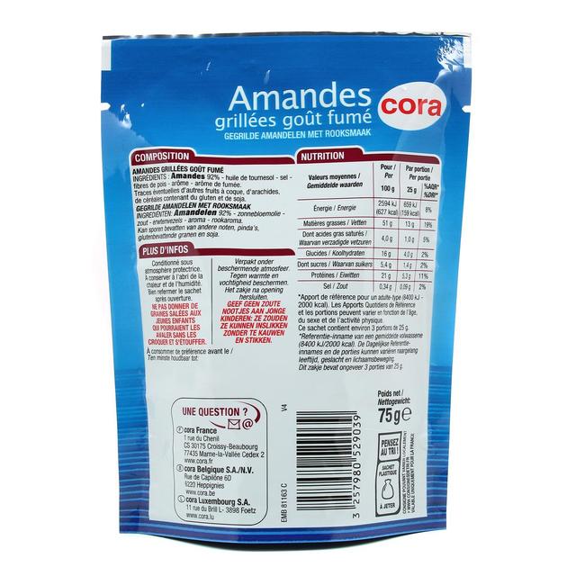 2050000265877 - Cora - Amandes grillées à secs goût fumé