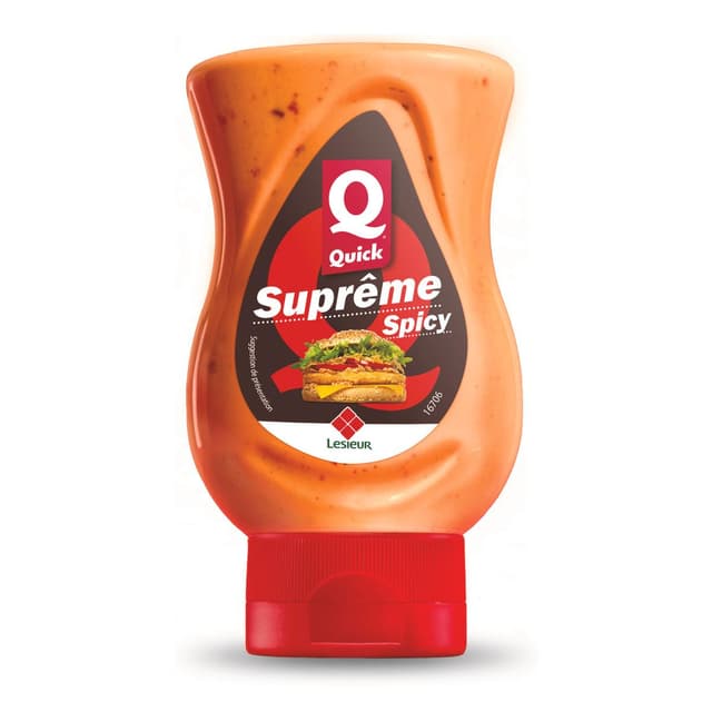 3265470166077 - Lesieur - Sauce Quick supreme Spicy en flacon souple Squeeze Top Down