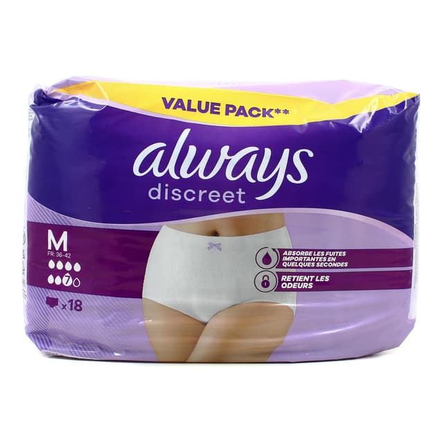 8006530257077 - Always Discreet - Culottes incontinence taille M