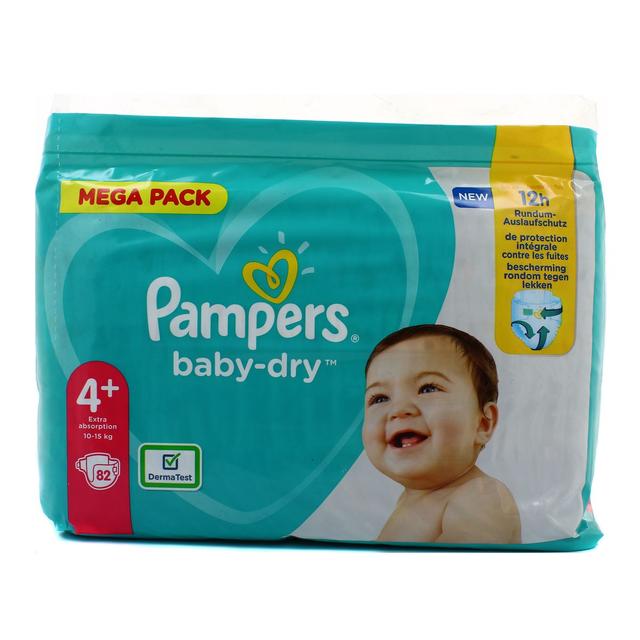 8001841497877 - Pampers Babydry - Couches T4+ - 10/15 Kg - Mega Pack