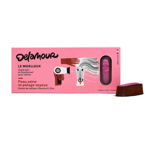 3760407550078 - Delamour - Friandise Pâtisserie Moelleux Peau et Pelage -  Récompense pour chien