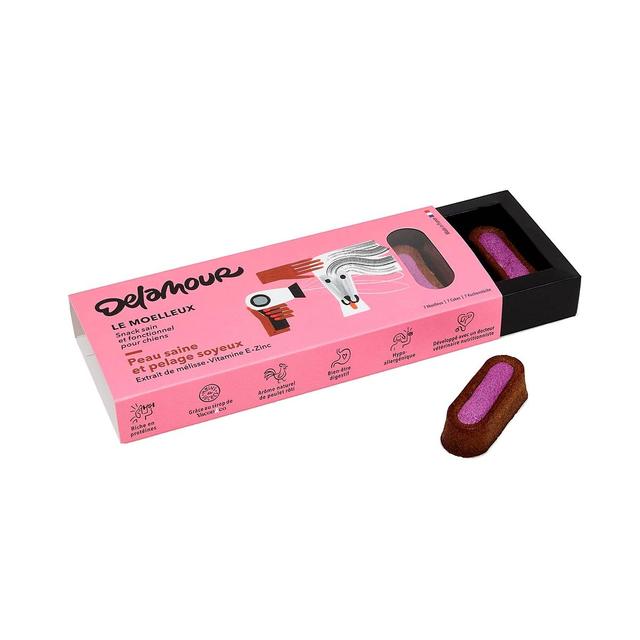 3760407550078 - Delamour - Friandise Pâtisserie Moelleux Peau et Pelage -  Récompense pour chien