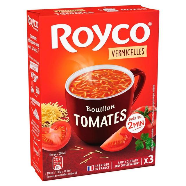 3036812100178 - Royco - Bouillon Tomates et Vermicelles - 3 sachets instantanée