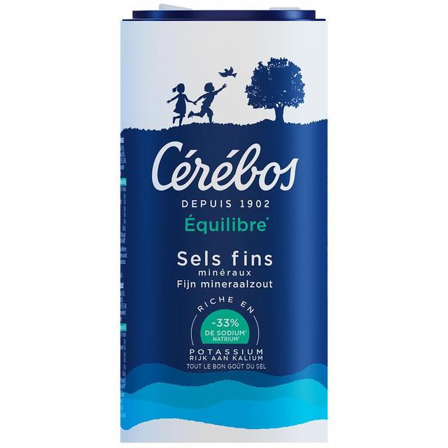 3252378001678 - Cérébos - Sel Fin Equilibre -33% de sodium en moins