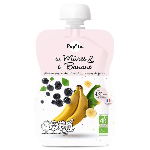 3760262841878 - Popote - Mûres Banane Bio Gourde Bébé Dès 4/6 mois
