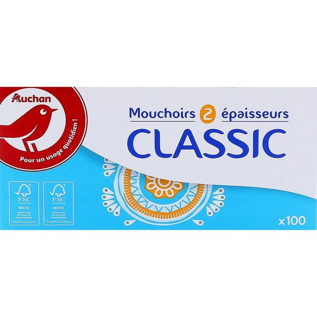 3596710483778 - Auchan - Boîte de mouchoirs classic 2 épaisseurs
