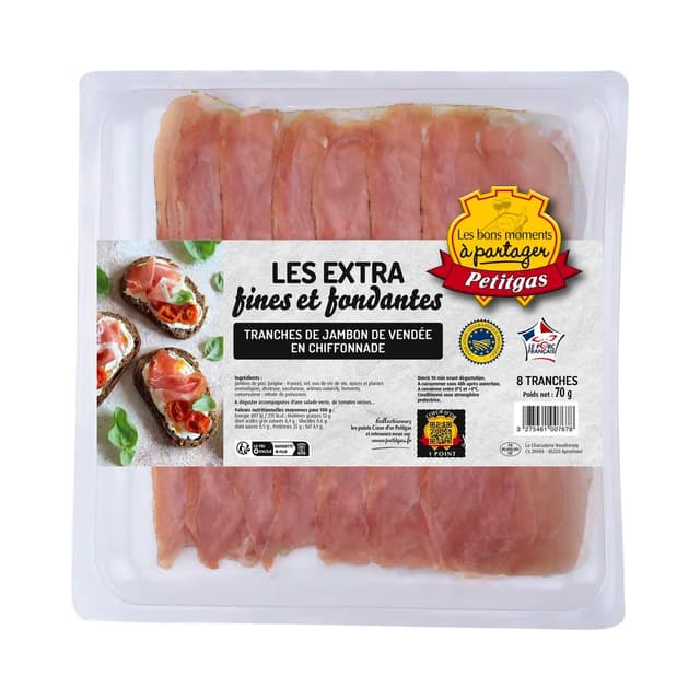 3275461007678 - Petitgas - Jambon de Vendée igp les extra fines et fondantes