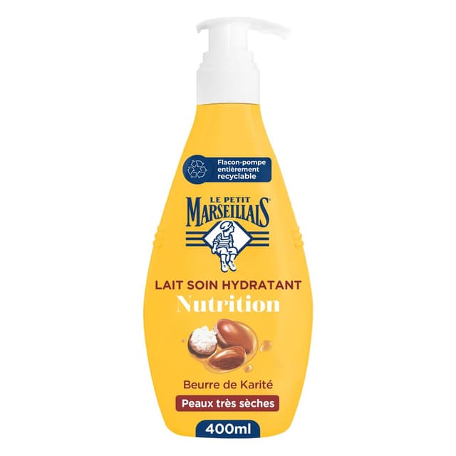 3574661818078 - Le Petit Marseillais - Lait Corps Nutrition Hydratante Beurre de Karité Amande Douce Huile d'Argan