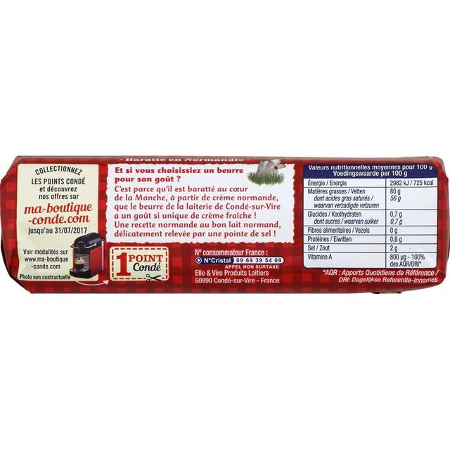 2050000308178 - Elle&Vire - Beurre roulé 1/2 Sel