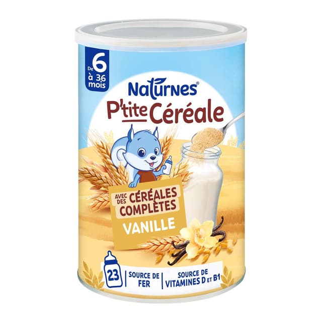 8445291051379 - Naturnes® - P'tite Céréale - Céréales Complètes Vanille Bébé Dès 6 mois
