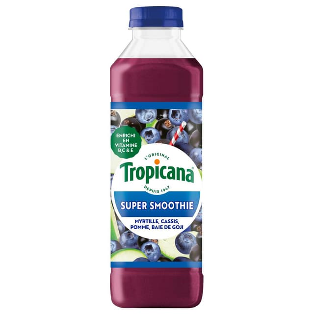 1210002003179 - Tropicana - Super smoothie myrtille, cassis, pomme, baie de goji