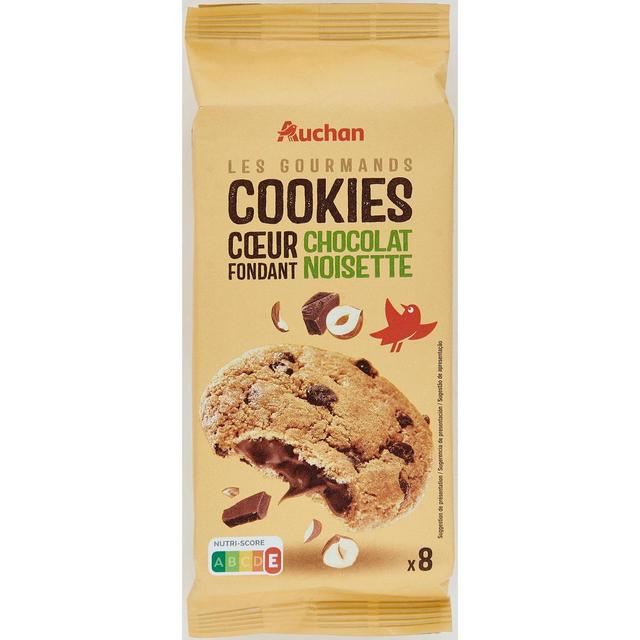 3596710404179 - Auchan - Cookies coeur fondant chocolat noisette x8