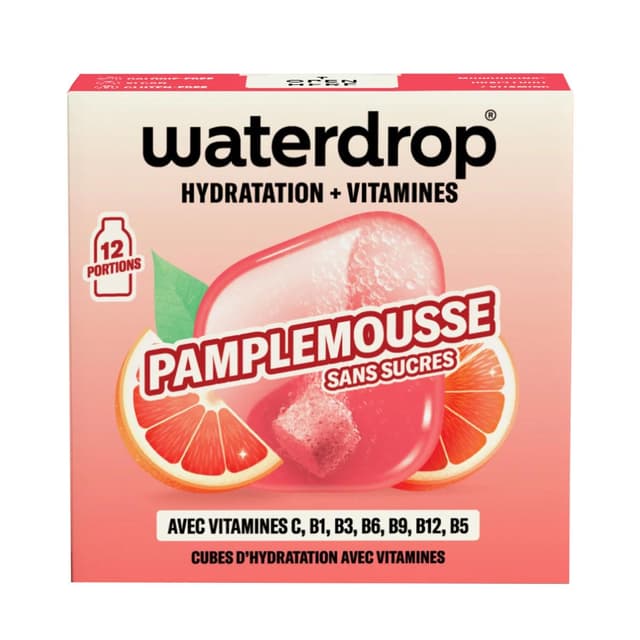 9120134227379 - Waterdrop - Cubes d'hydratation saveur pamplemousse - 12 cubes
