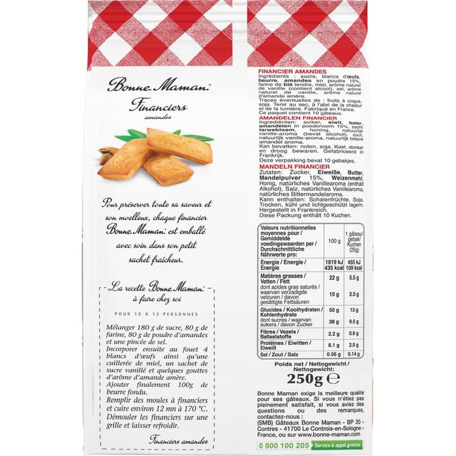 3178530408379 - Bonne Maman - Financier aux Amandes x10