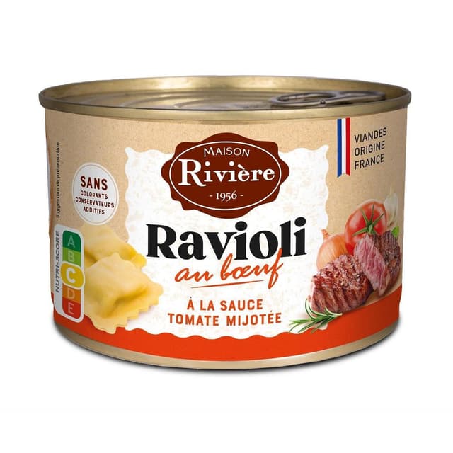 3375644009779 - Maison Rivière - Ravioli au Boeuf à la sauce tomate mijotée