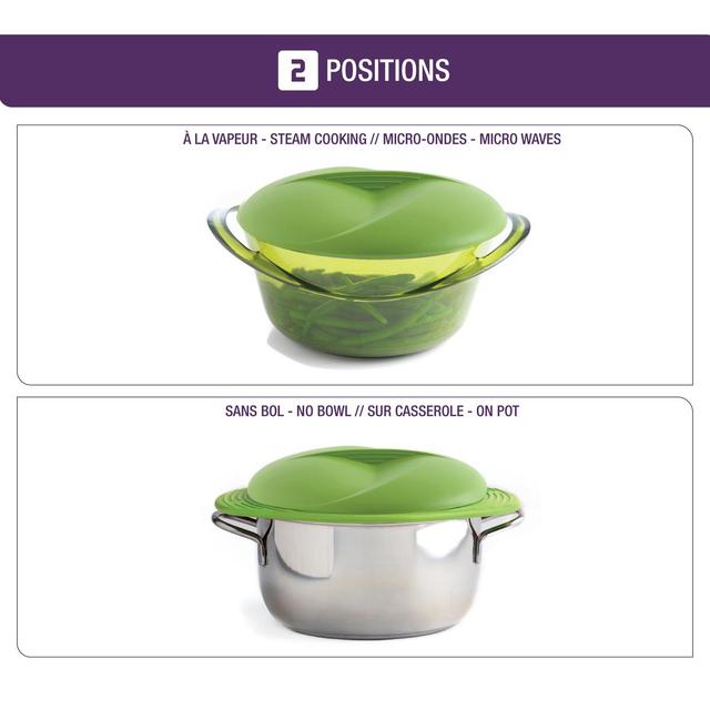 3485990700180 - Mastrad - Cuit-vapeur - Panier verre, Plateau, couvercle