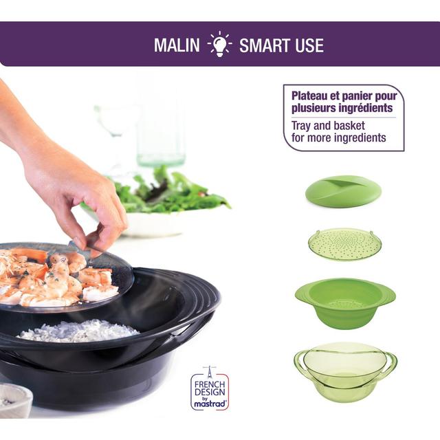 3485990700180 - Mastrad - Cuit-vapeur - Panier verre, Plateau, couvercle