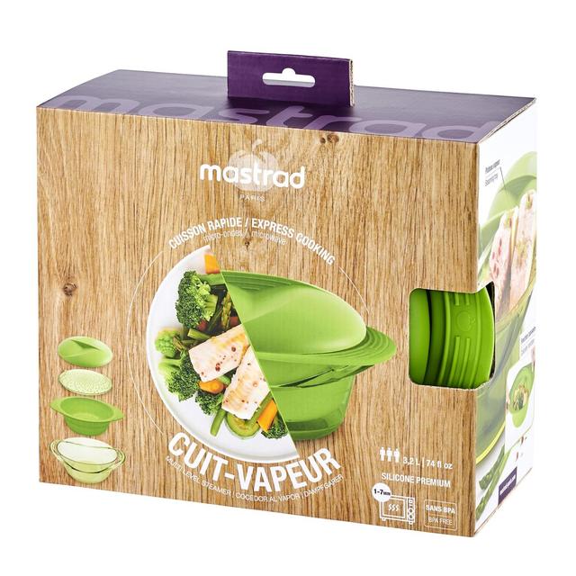 3485990700180 - Mastrad - Cuit-vapeur - Panier verre, Plateau, couvercle