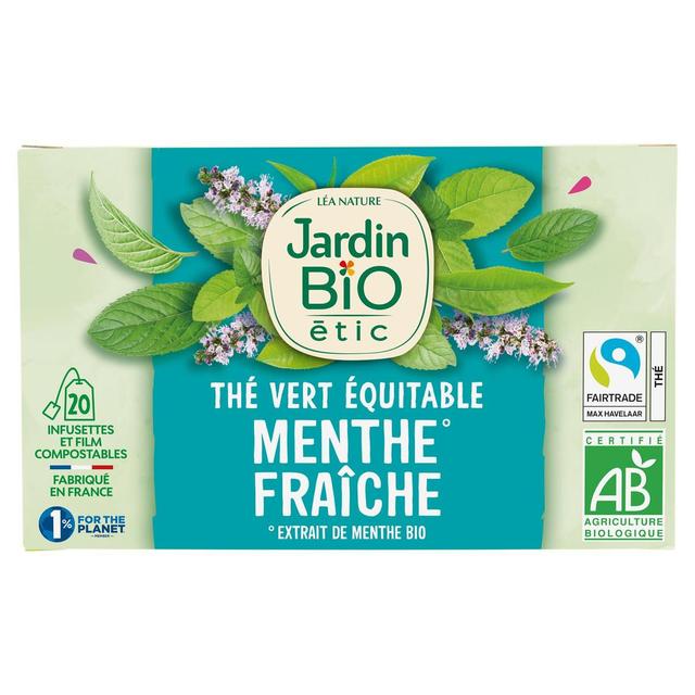 3456300011180 - Jardin Bio Etic - Thé Vert Menthe Fraîche Bio - 20 sachets