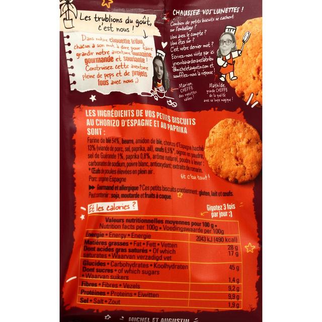 3701239902680 - Michel et Augustin - Petits biscuits au chorizo et au paprika