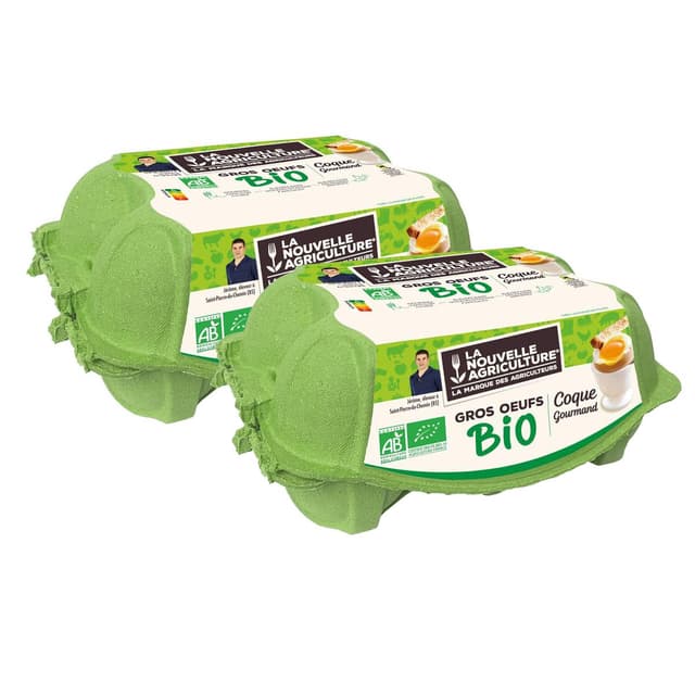 3760150110239 - La Nouvelle Agriculture - Gros Oeufs de poules élevées en plein air bio