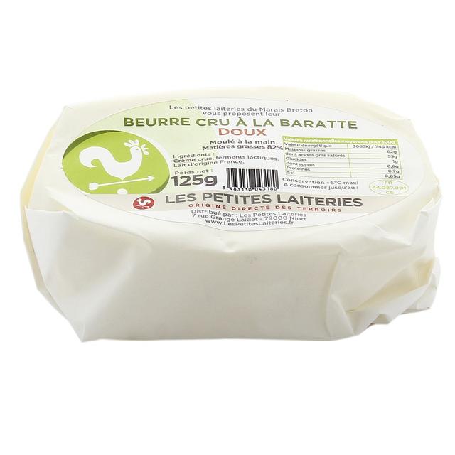 3483130043180 - Les Petites Laiteries - Beurre Doux à La Baratte - Lait de vache cru