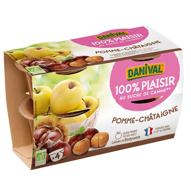 3431590014080 - Danival - Compotes Pomme Châtaigne bio