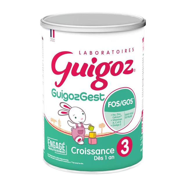 7613035124080 - Guigoz - Lait de Croissance Guigozgest 3ème âge en Poudre Bébé Dès 12 mois