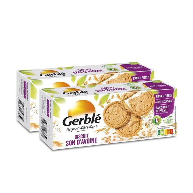 2050000405280 - Gerblé Fibres - 24 Biscuits au Son d'Avoine - 46% de sucres en moins