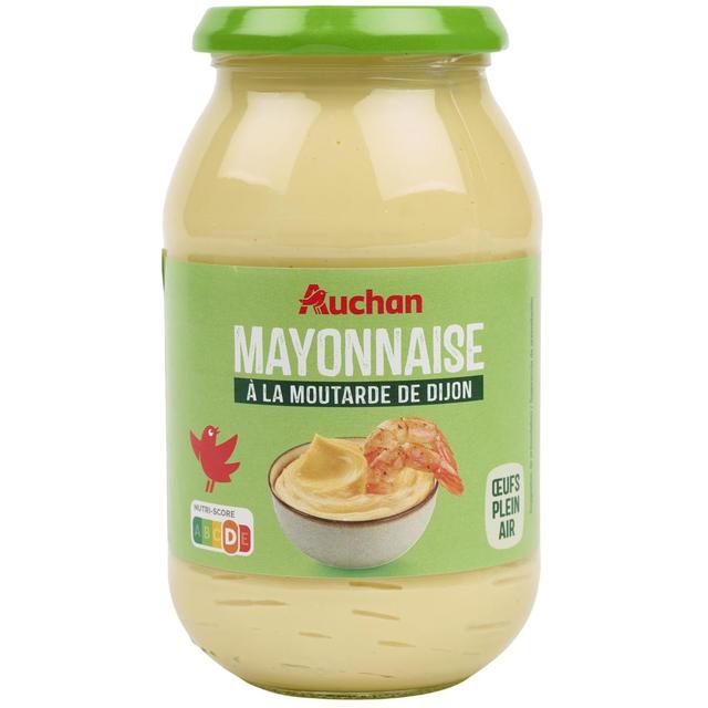 3596710545780 - Auchan - Mayonnaise à la moutarde de Dijon et oeufs plein air en bocal