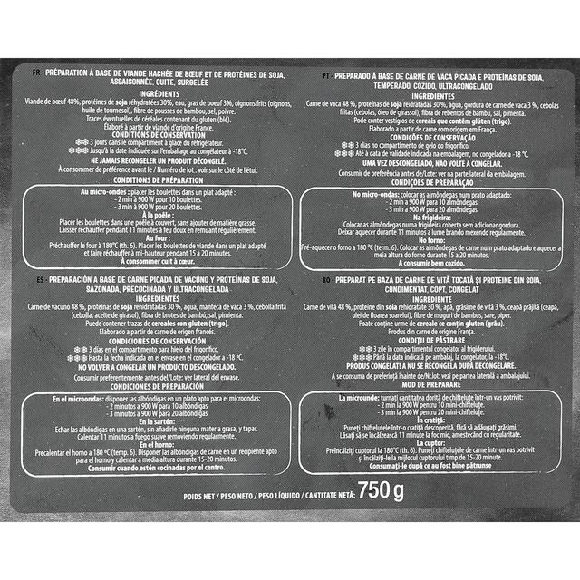 3596710366880 - Auchan - Minis boulettes de boeuf cuites