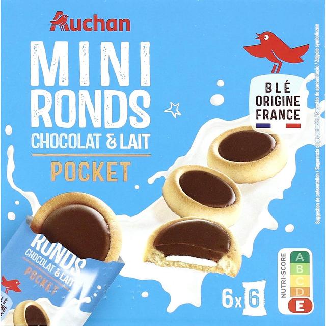 3596710517480 - Auchan - Mini ronds tartelettes chocolat et lait