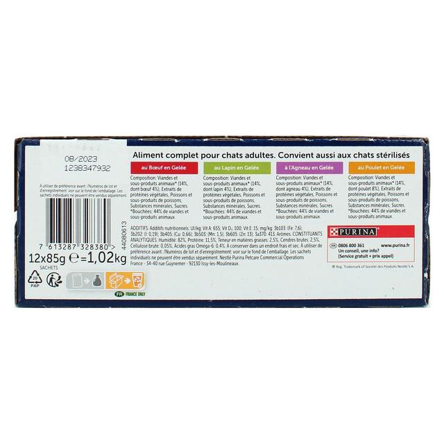 7613287328380 - Purina - Félix - Sachets en Gelée Tendres Effilés Sélection Campagne 4 variétés pour chat