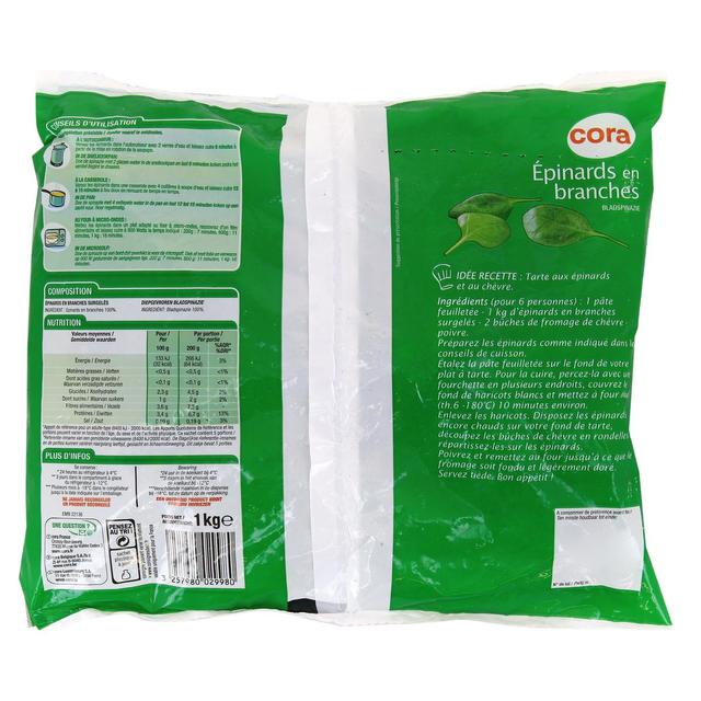 3257980029980 - Cora - Épinards en branches