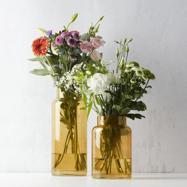 5404035710081 - Point virgule - Vase en verre jaune Ø 13cm H 20cm