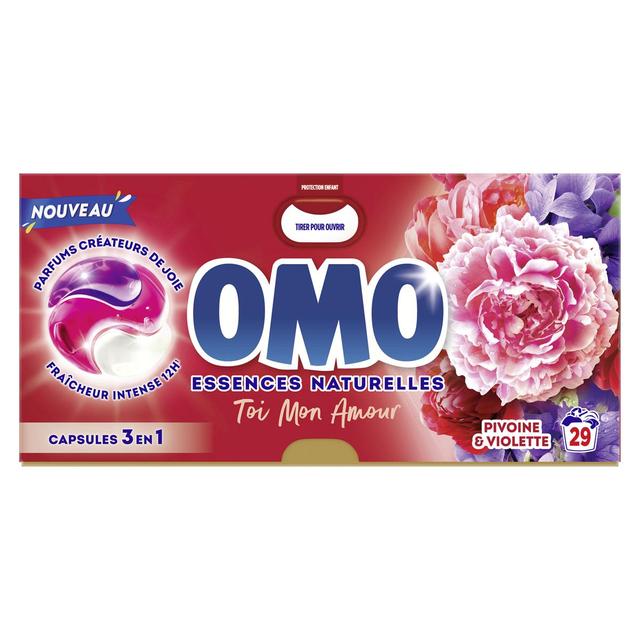 8720181510281 - Omo - Lessive Capsule 3en1 mon Amour au Pivoine & Violette