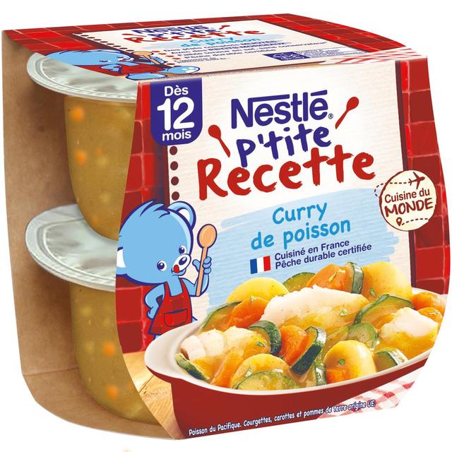 7613038150581 - Nestlé - P'tite Recette - Curry de Poisson Bol Bébé Dès 12 mois