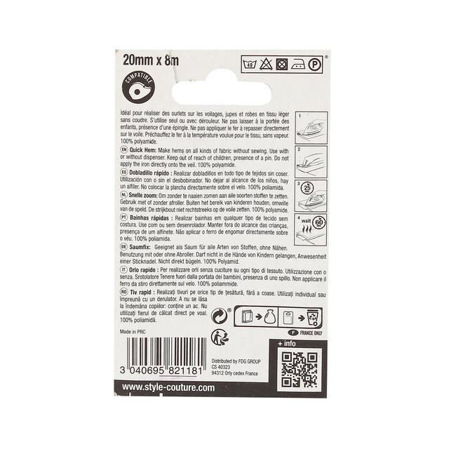 3040695821181 - Style couture - Ourlet rapide tissus fins