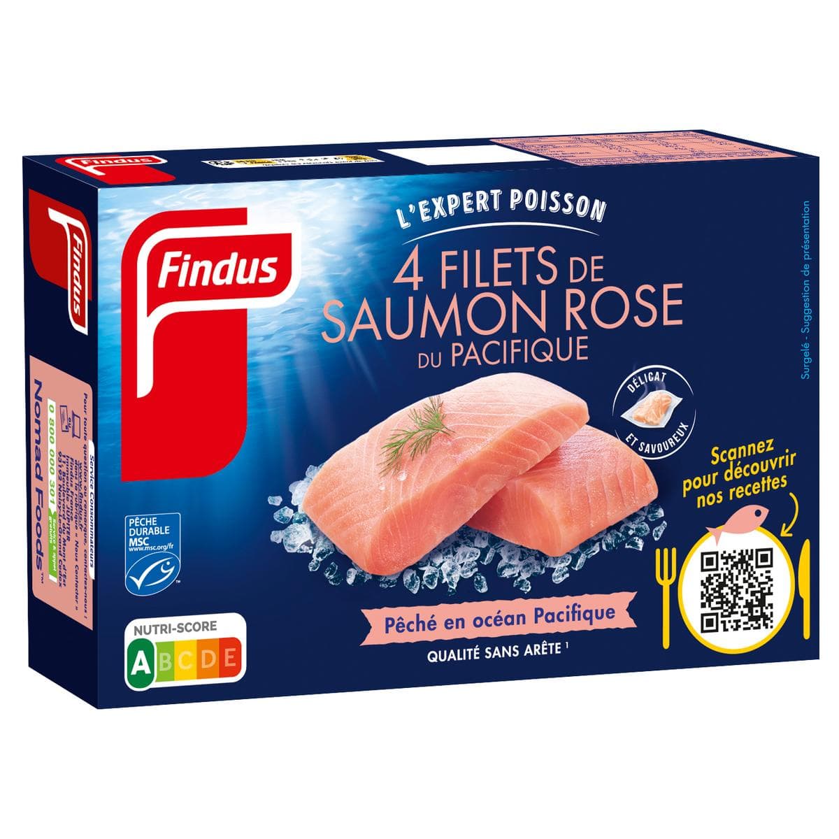 Achat Findus Filets de saumon rose sauvage MSC du Pacifique sans peau Achat Findus Filets de saumon rose sauvage MSC du Pacifique sans peau