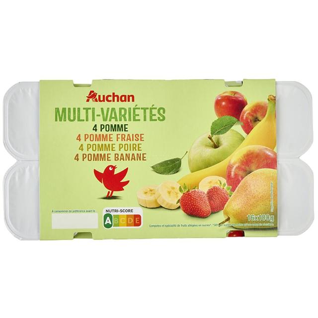 3596710422081 - Auchan - Coupelles multi-variétés pomme fraise poire banane