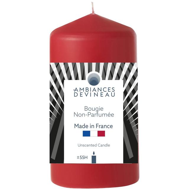 3482356723081 - Ambiances Devineau - Bougie cylindrique rouge