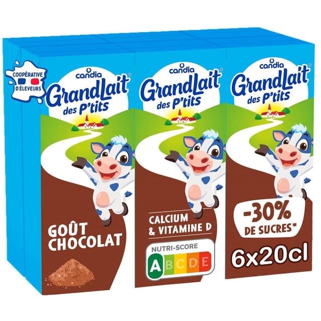 3533631083281 - Candia - GrandLait des Ptis - Boisson lactée chocolat