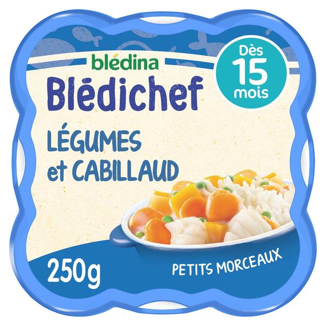 3041091434081 - Blédina - Blédi'chef - Mijoté de Légumes Fondants et Cabillaud Assiette Bébé Dès 15 mois