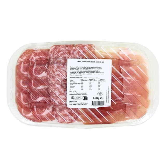 3700874195181 - Caby - Plateau Coppa, Saucisson Sec et Jambon Sec