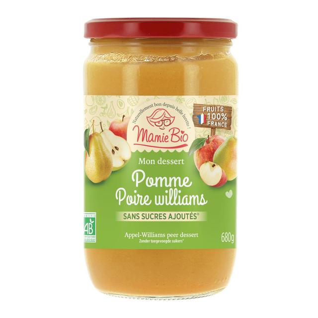 3700477609481 - Mamie Bio - Dessert pomme poire williams bio, sans sucres ajoutés